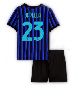 Inter Milan Nicolo Barella #23 Jalkapallovaatteet Lasten Kotipeliasu 2025-26 Lyhythihainen (+ Lyhyet housut)